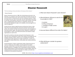 Eleanor Roosevelt - English Worksheets Land