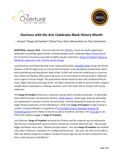 Overture with the Arts Celebrates Black History Month