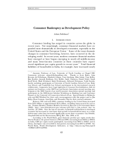 Consumer Bankruptcy as Development Policy