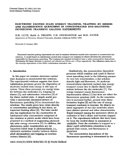 ELECTRONIC EXCITED STATE ENERGY TRANSFER, TRAPPING
