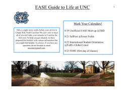 EASE Guide to Life at UNC