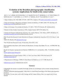 Evolution of the Brazilian phytogeography classification systems