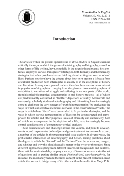 Introduction - Digital Library of the Faculty of Arts, Masaryk University