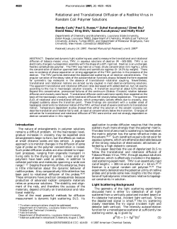 Rotational and Translational Diffusion of a Rodlike Virus in Random
