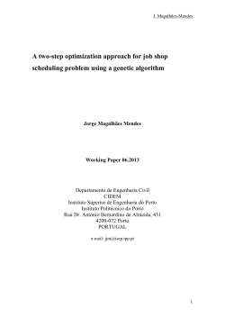A two-step optimization approach for job shop scheduling problem