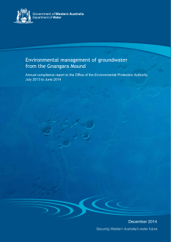 Environmental management of groundwater