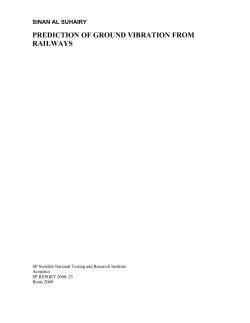 Prediction of Ground Vibration From Railways
