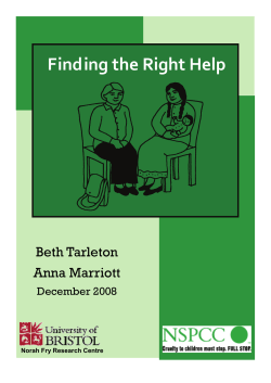 Finding the Right Help - University of Bristol