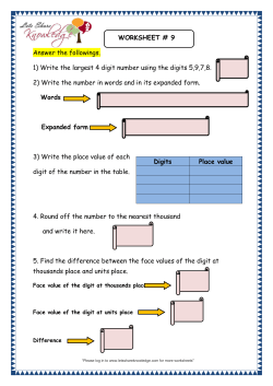 Answer the followings. 1) Write the largest 4 digit number using the