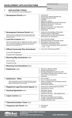 Development Application Form