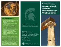 New Classical and Ancient Mediterranean Studies Minor