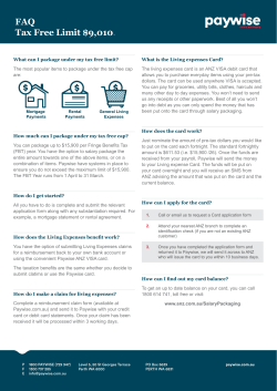 FAQ - Tax Free Limit $15900