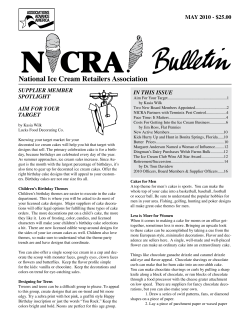 May 2010 - National Ice Cream Retailers Association