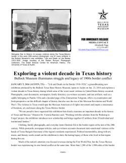 Press Release () - The Bullock Texas State History