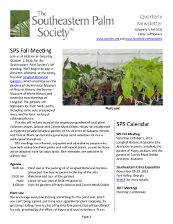 SPS Newsletter Vol 5-3 (Fall 2016)