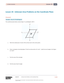 Lesson 19: Unknown Area Problems on the Coordinate Plane