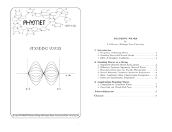 standing waves - Project PHYSNET