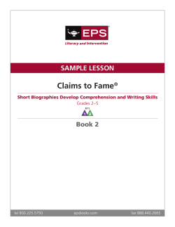 Book 2: Sample Lesson