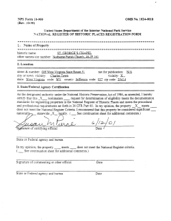 LUPS Form 10-900 (Rev. 10-90) United States Depanment of the
