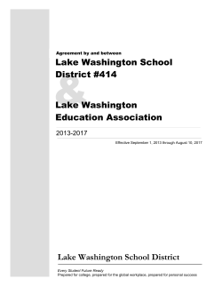 93-96 NEGOTIATED AGREEMENT - Lake Washington School District