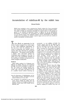 Accumulation of Rubidium-86 by the Rabbit Lens