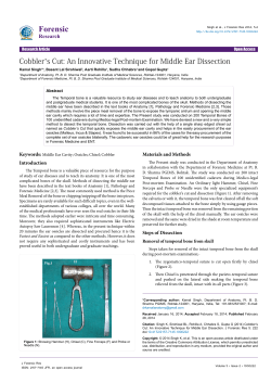 Cobbler`s Cu: An Innovative Technique for Middle Ear Dissection