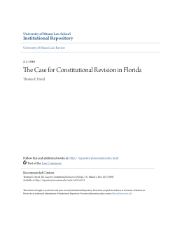 The Case for Constitutional Revision in Florida