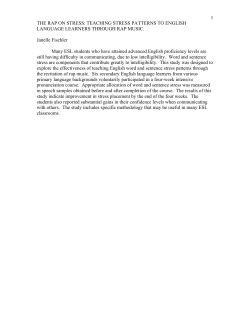 teaching stress patterns to