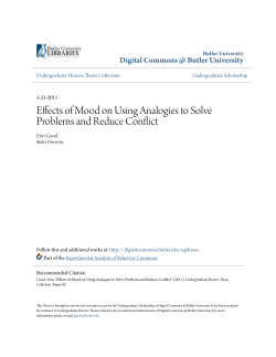 Effects of Mood on Using Analogies to Solve Problems and Reduce