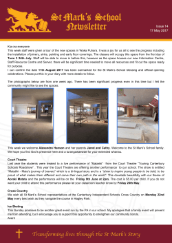 Kia ora everyone This week staff were given a tour of the new