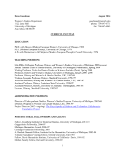 Curriculum Vitae - College of Literature, Science, and the Arts