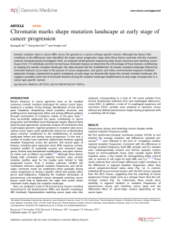 Chromatin marks shape mutation landscape at early stage