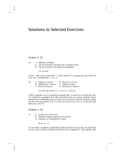 Solutions to starred exercises in Modern Logic