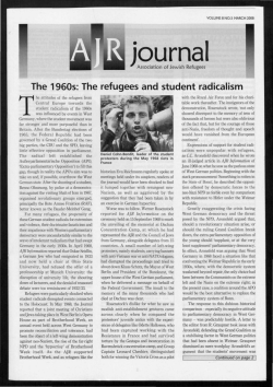 The 1960s: The refugees and student radicalism