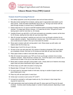 Tomato seed processing protocol