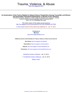 An Examination of the Factors Related to Dating Violence Perpetration