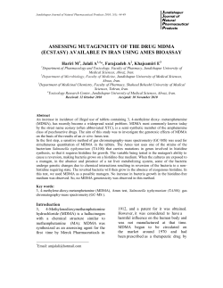 assessing mutagenicity of the drug mdma(ecstasy) available in iran