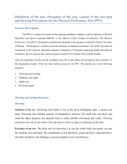Definition of the test, Procedure of the test, Layout of the test area