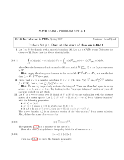 Problem Set # 1, Due: at the start of class on 2-16-17