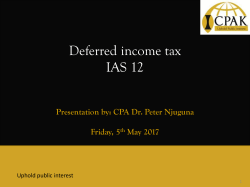 Deferred income tax IAS 12