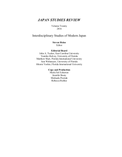 JAPAN STUDIES REVIEW - FIU Asian Studies Program