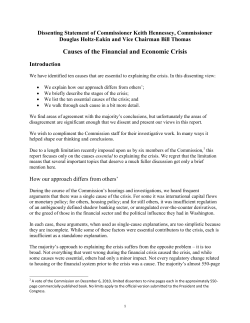Causes of the Financial and Economic Crisis