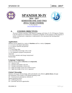 Spanish 30 - Archbishop MacDonald High School