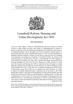 Leasehold Reform, Housing and Urban Development Act 1993