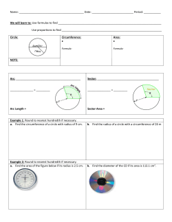 Arc Length and Sector Area - Guided Notes/Guided Practice/Ind