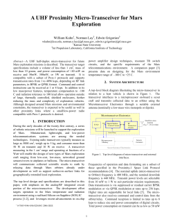 A UHF Proximity Micro-Transceiver for Mars Exploration