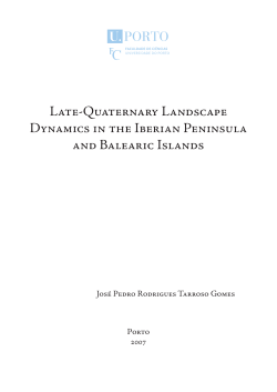 Late-Quaternary Landscape Dynamics in the Iberian Peninsula and