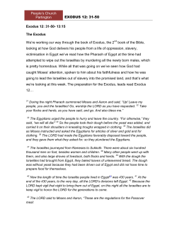 Exodus 12.30-end - People`s Church Partington