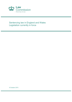 Sentencing law in England and Wales