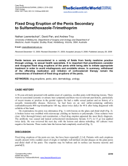 Fixed Drug Eruption of the Penis Secondary to